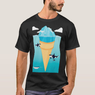 Funny Surreal Ice Cream Iceberg Ice Cream Älskare T Shirt