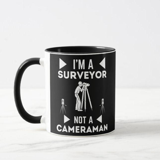 Funny Surveyor Saying Cool Land surveying design Mugg (Vänster)