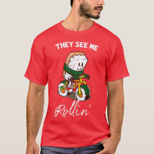 Funny Sushi Biker l De ser mig rulla in T Shirt