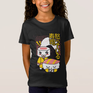 Funny Sushi Karate Fighters Tecknad Design T Shirt