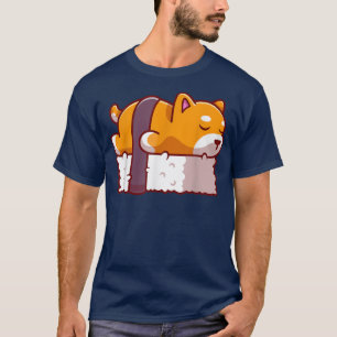 Funny Sushi och Ramen Shiba Inu Kawaii Otaku Anime T Shirt