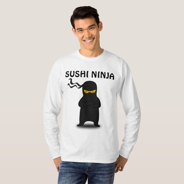 FUNNY SUSHI t=shirts, NINJA Tröja (Hel framsida)