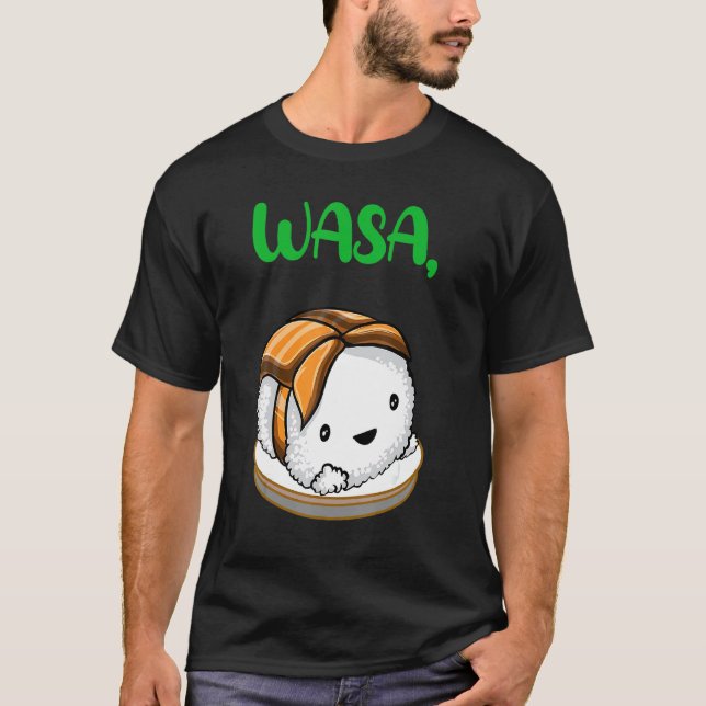 Funny Sushi Wasabi Bae Cute Couple Matching Coola  T Shirt (Framsida)