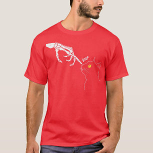Funny Svarta katter Älskare Skeleton Hand Cat Love T Shirt