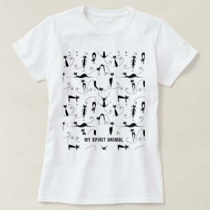 Funny Svarta katter Anpassningsbar Text eller Namn T Shirt