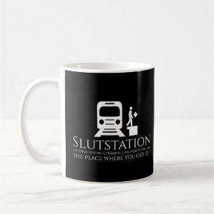 Funny svensk slutstation för Pun Slutstation - slu Kaffemugg