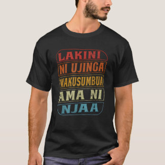 Funny Swahili Language Retro Kenyan Pappa Tanzania T Shirt