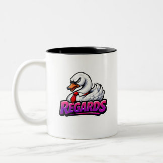 Funny Swan Regards Office Sarcasm Coffee Mug Två-Tonad Mugg