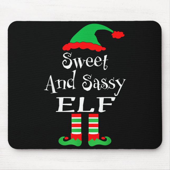 Funny Sweet And Sy Elf Shirt Xmas Family Matching  Musmatta (Framsidan)