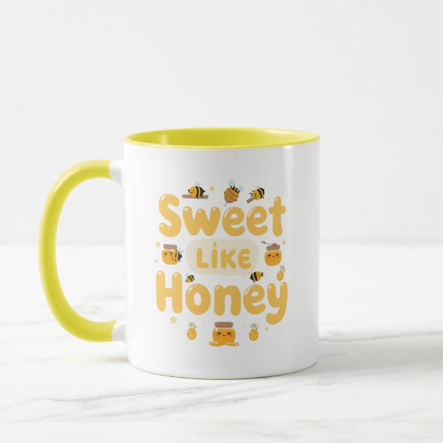 Funny "Sweet Like Honey" Bumblebee Mugg (Vänster)