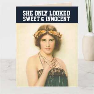 FUNNY SWEET OCH OSKÄLIGT BIRTHDAY-KORT FÖR HENNE TACK KORT