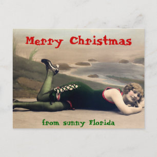 Funny Swimfit-jul från Florida Helg Vykort