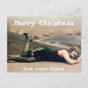 Funny Swimfit-jul från Florida Helg Vykort