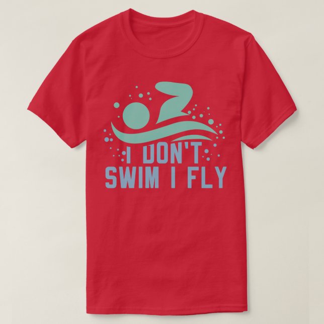 Funny Swimmer Swimming T Shirt (Design framsida)