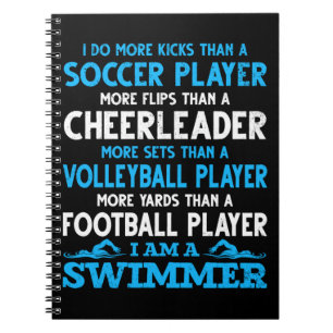 Funny Swimming Definition Swimmer Anteckningsbok