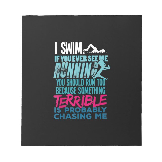 Funny Swimming Gift A Swimmer Anteckningsblock (Framsida)