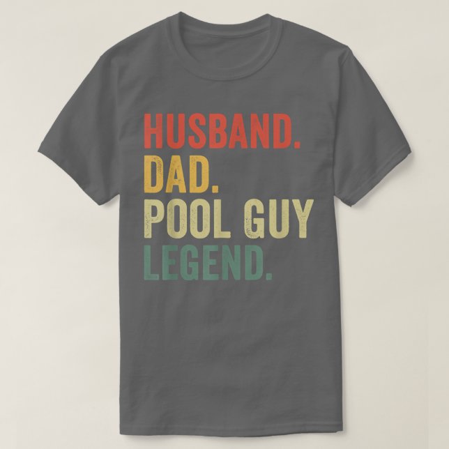 Funny Swimming Make Pappa Bassäng Guy Legend Vinta T Shirt (Design framsida)