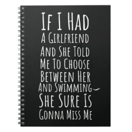 Funny Swimming Men Gifts Humor Swimmer For Him Anteckningsbok