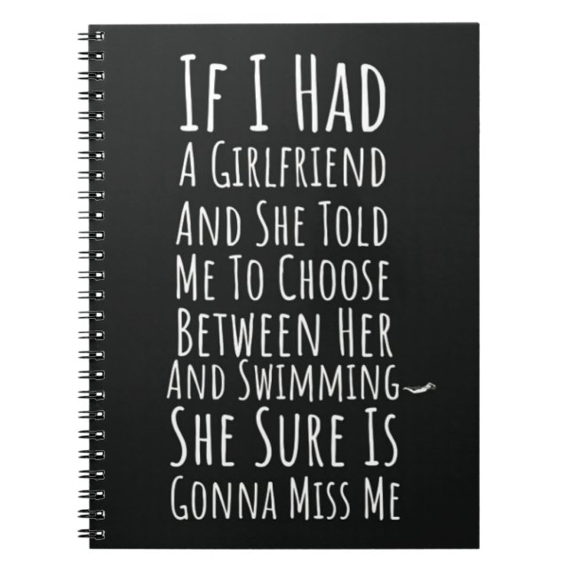 Funny Swimming Men Gifts Humor Swimmer For Him  Anteckningsbok (Framsidan)