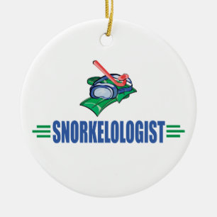 Funny Swimming, Snorkel Julgransprydnad Keramik