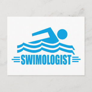 Funny Swimming Vykort