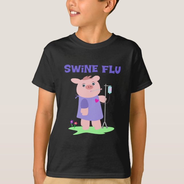 Funny Swine Flu T-shirt (Framsida)