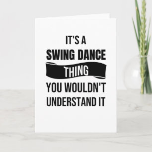 Funny Swing Dancing Gift   Swing Dancer Rockabilly Kort