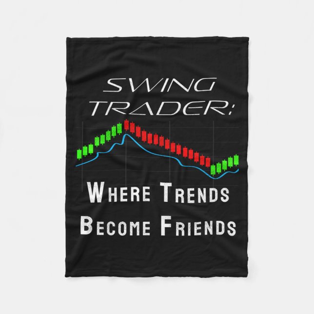 Funny Swing Trader Trading Stock Market  Fleecefilt (Framsidan)