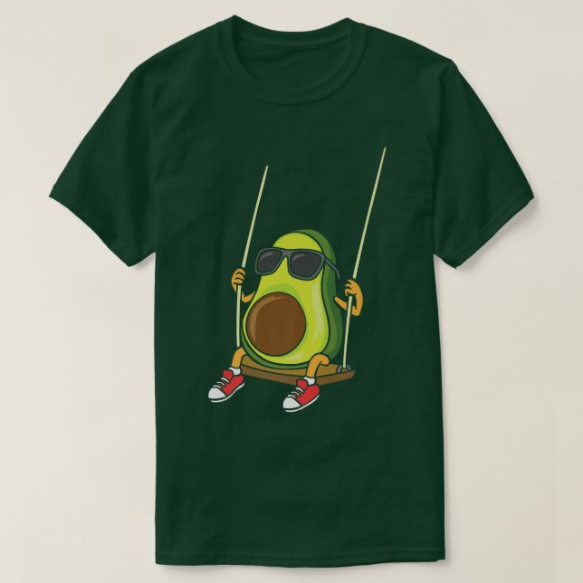 Funny Swinging Avocado Swinger 432 T Shirt (Design framsida)
