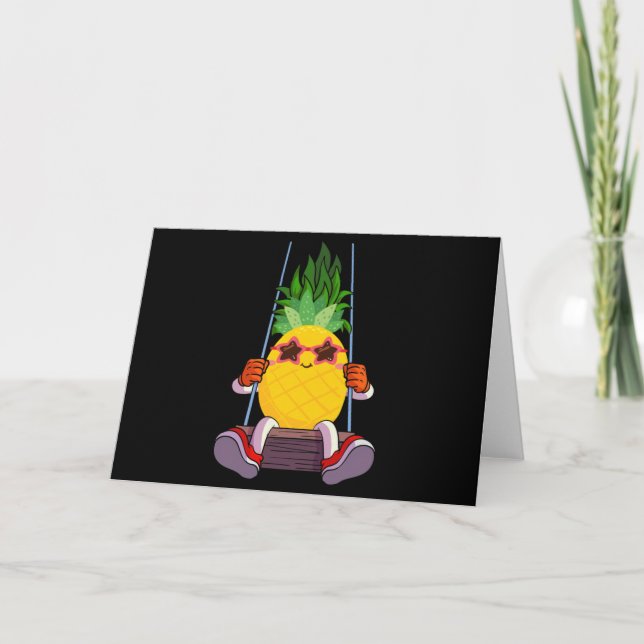 Funny Swinging Pineapple Swinger Kort (Framsida)
