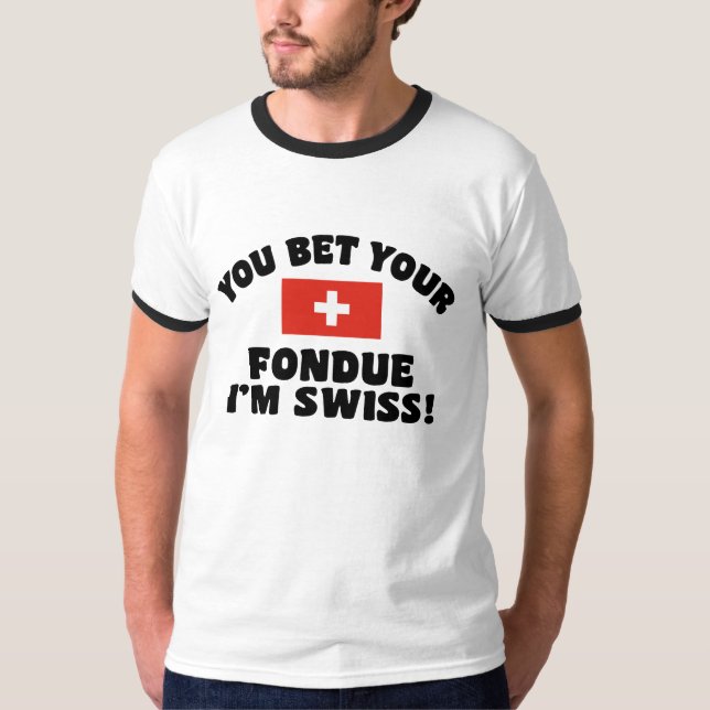 Funny Swiss Fondue T-shirt (Framsida)