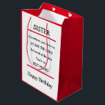 Funny syster Best Friend Verse Birthday Card<br><div class="desc">Underbart födelsedagskort att skicka till din syster med en rolig vers.</div>