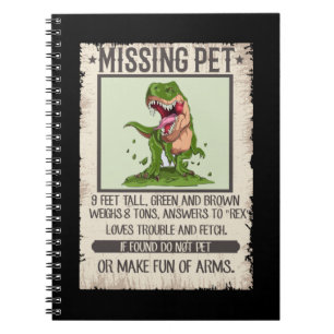 Funny T-Rex Dino Pet Dinosaur Joke Anteckningsbok