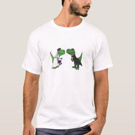 Funny T-rex Dinosaur Bride and Groom Bröllop Art T Shirt