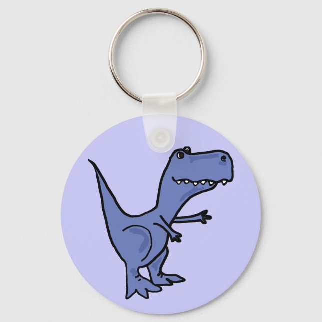 Funny T-Rex Dinosaur Keychain Nyckelring (Framsida)