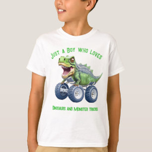 Funny T rex dinosaur monster lastbil Shirt