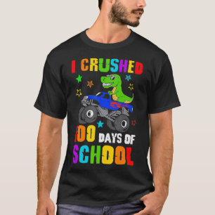 Funny T rex Dinosaur Riding Monster Lastbil Kids T Shirt