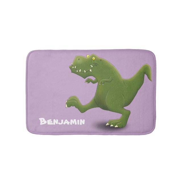 Funny T rex dinosaur tecknad humor Badrumsmatta (Framsidan)