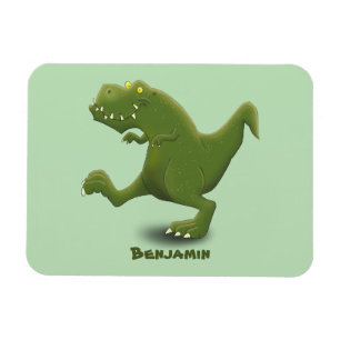 Funny T rex dinosaur tecknad humor Magnet
