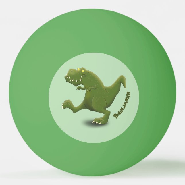 Funny T rex dinosaur tecknad humor Pingisboll (Framsidan)