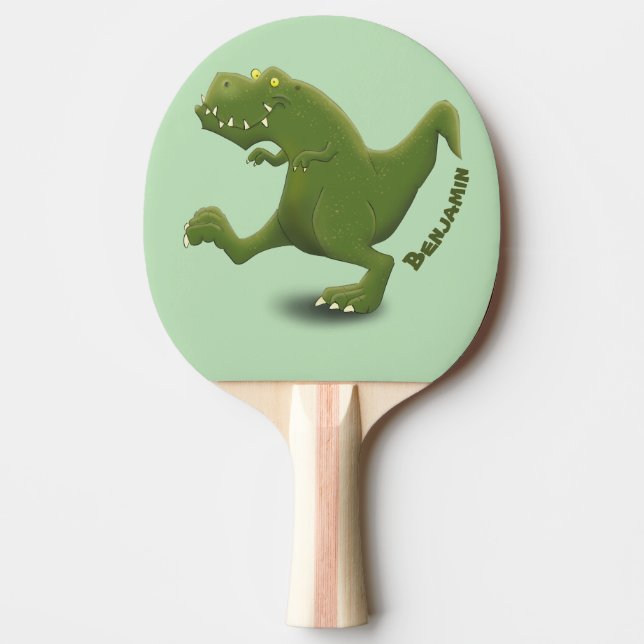 Funny T rex dinosaur tecknad humor Pingisracket (Framsidan)