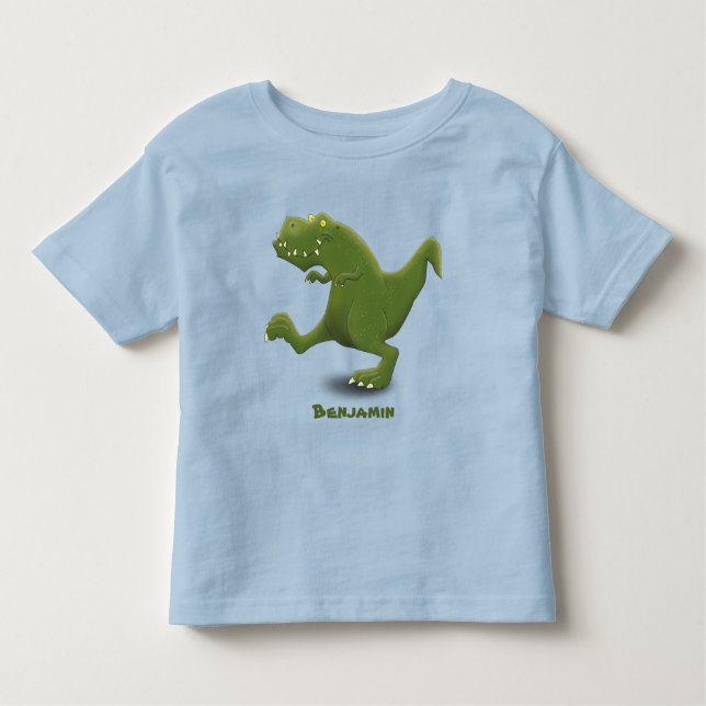 Funny T rex dinosaur tecknad humor T Shirt (Framsida)
