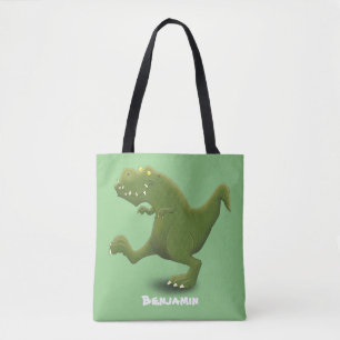 Funny T rex dinosaur tecknad humor Tygkasse