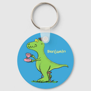 Funny T rex dinosaur-tecknad Nyckelring