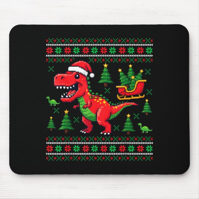 Funny T-rex Dinosaur Ugly Christmas Pajama Xmas  Musmatta (Framsidan)
