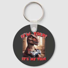Funny T-Rex Gamer Quote Design Nyckelring