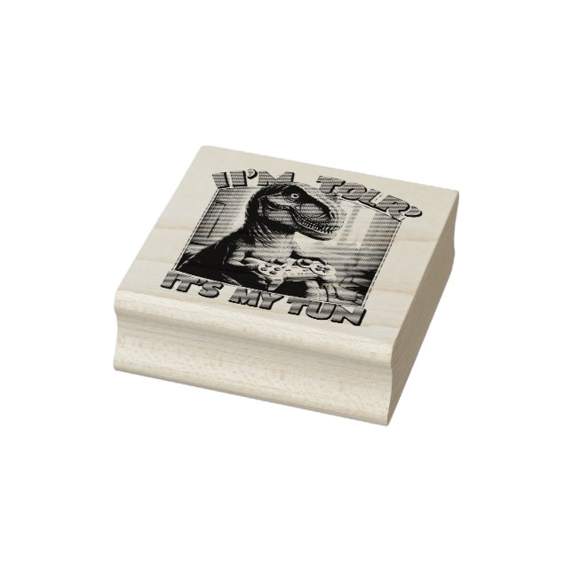 Funny T-Rex Gamer Quote Design Stämpel (Stämpel)