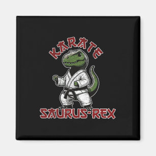 Funny T- rex Karate Dino Martial Arts Children Magnet