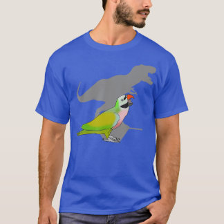 Funny T-rex Male Mustache Parakeet Parrot T Shirt
