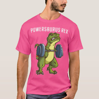 Funny T Rex Powerlift Weightlyftande Gym-workout Shirt